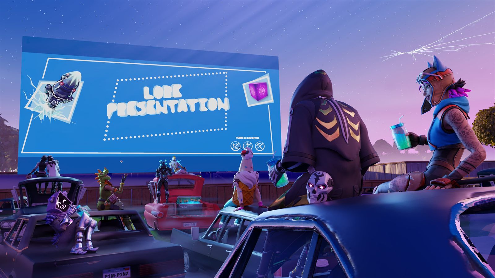 Drive-in cinema scene build