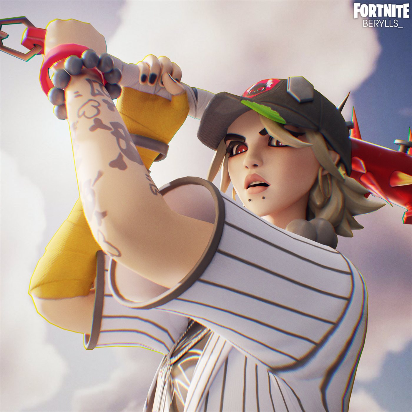 Close up portrait render